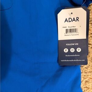 ADAR PRO Women's Scrub Top Royal Blue - Size Large - NWT - Tailored Fit P9400